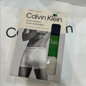Calvin Klein Cotton stretch extensible Men quick dry Stretch trunks 3-Pack